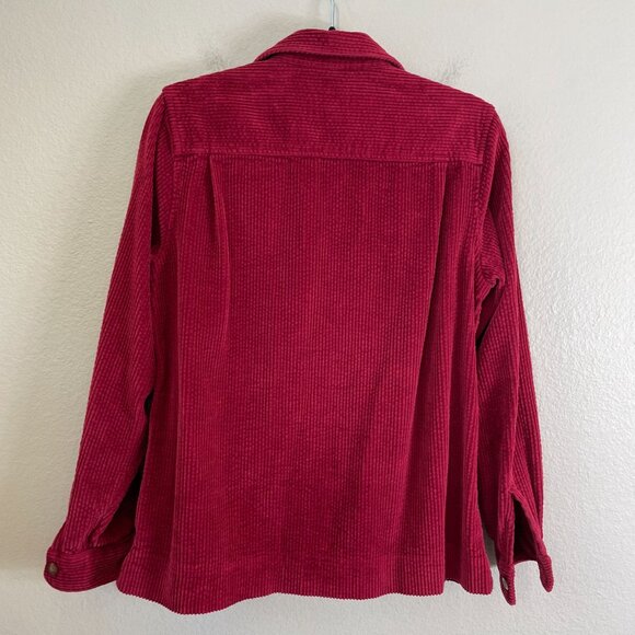 LL Bean Womens Small Shirt Jacket Shacket Wide Wale Corduroy Pocket Top - Picture 7 of 8